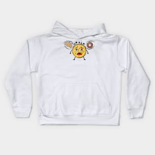 Confused Pizza Is Craving For Sweet - Funny Character Illustration Kids Hoodie